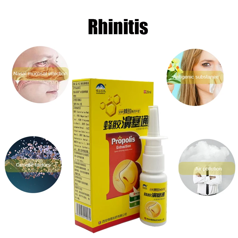 New Propolis Nasal Cavity Care Nose Spray Treats Rhinitis And Sinusitis Cleansing Drops Antibacterial For Health |