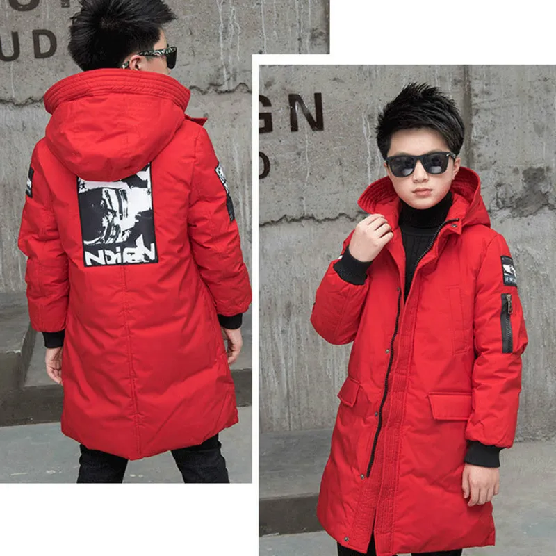 Пальто детское зимнее пуховое хлопковое парка для мальчиков Повседневная теплая