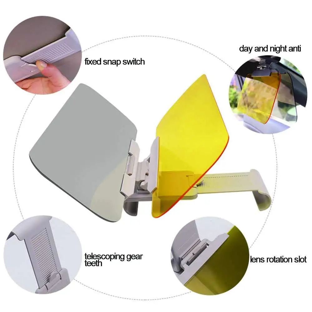 Козырек от солнца для автомобиля дня и ночи антибликовый удлинитель