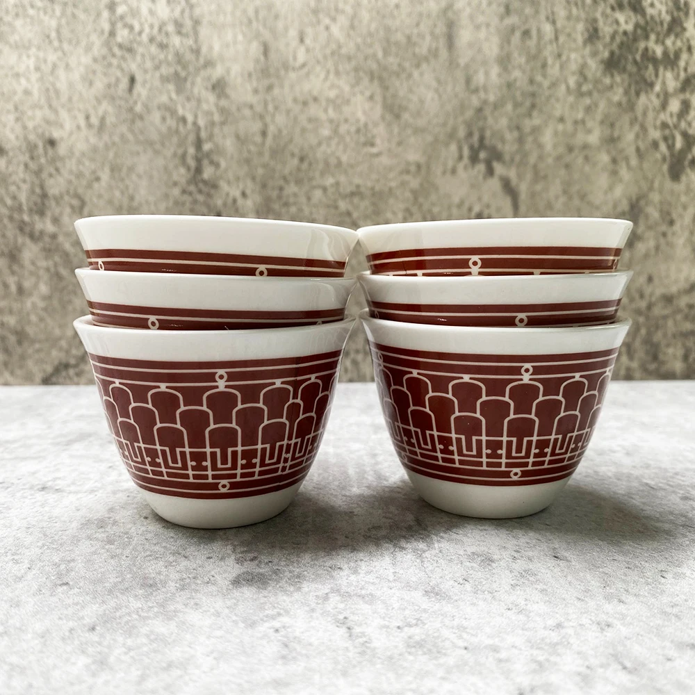 6 шт./комплект керамические кофейные чашки для эспрессо с ручкой | Дом и сад