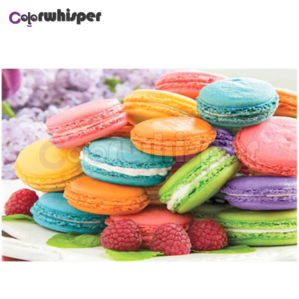 Алмазная картина полностью квадратная/круглая дрель Macaroon Cake 5D Daimond вышивка Крест