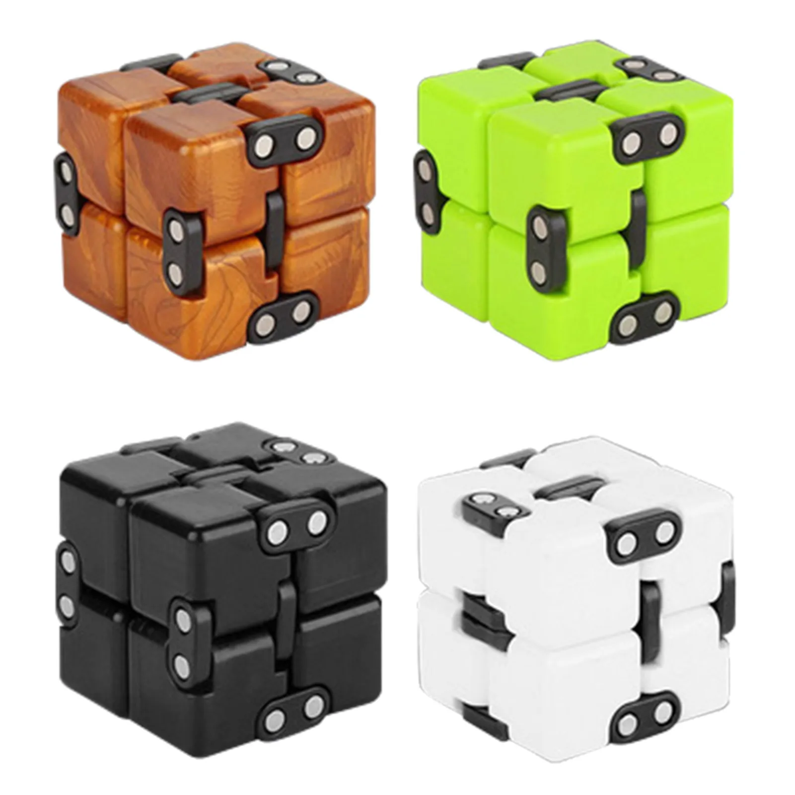 Juguete de descompresi&oacute;n para ni&ntilde;os y adultos, cubo m&aacute;gico infinito, rompecabezas cuadrado, juguete para aliviar el estr&eacute;s, juego de mano divertido, laberinto de cuatro esquinas-2