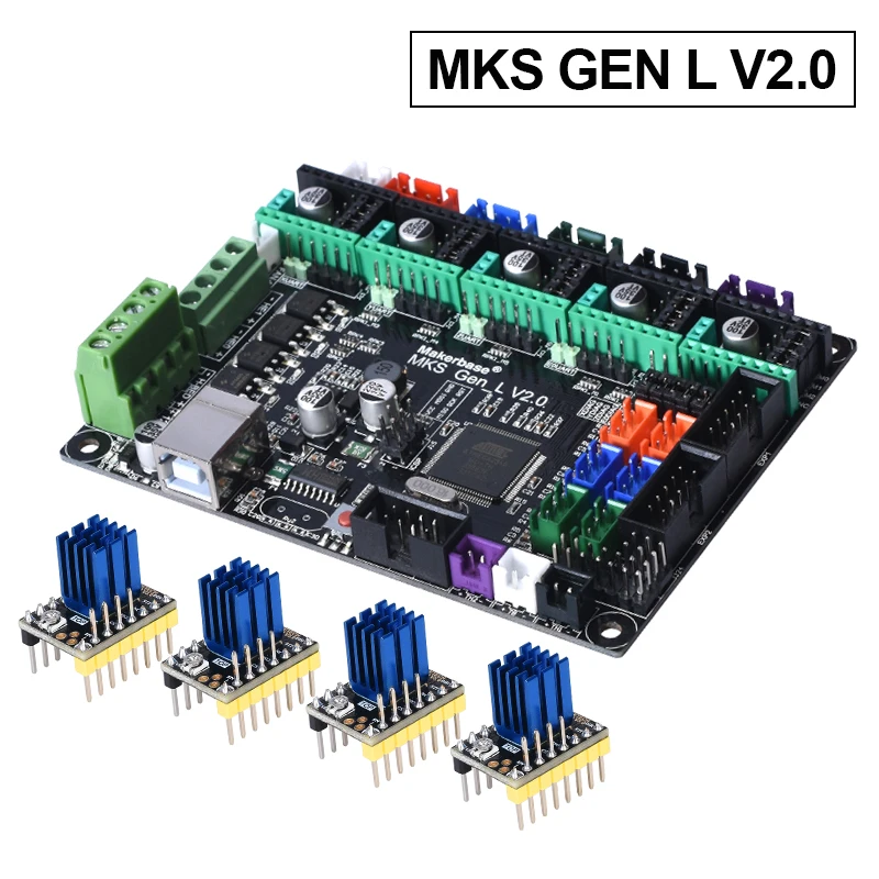 MKS Gen L V2.0 плата управления печатной платы Reprap Ramps 1,4 skr v1.3 поддержка A4988/DRV8825/TMC2208/TMC2130 драйвер части 3d принтера