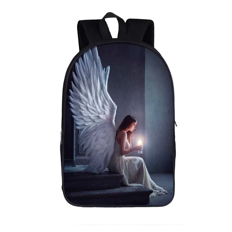 Sad Angel с крыльями рюкзак женский повседневный рюкзак детские школьные сумки для подростков мальчиков девочек Книга Сумка Рюкзак Для Ноутбука - Цвет: 16an10