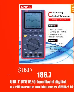 UNI-T UT81B/C Ручной цифровой осциллографы мультиметры 8 МГц/16 МГц 4000 отсчетов область цифровой мультиметры USB интерфейс ПК Мягкий