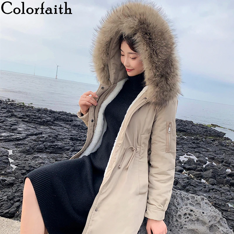 Colorfaith новинка 2019 Женская парка куртки осенне зимнее пальто с карманами стеганое
