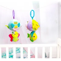 cute infant baby crib bed ocean sky series animal hanging toys stroller rattles educational plush toys for children newborn