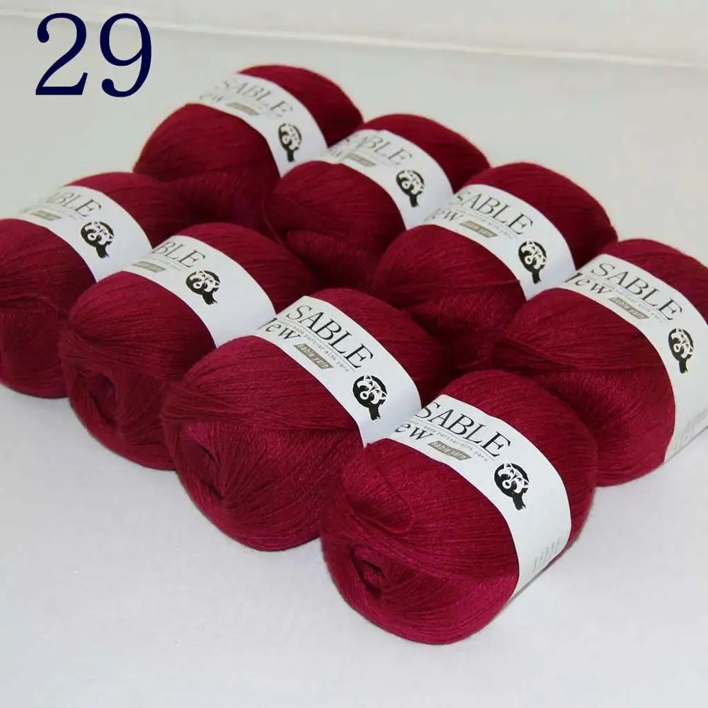 

Sale Super Soft 8X50g Pure Sable Cashmere Wrap Shawls Hand Knit Wool Crochet Yarn Berry 243-29-8