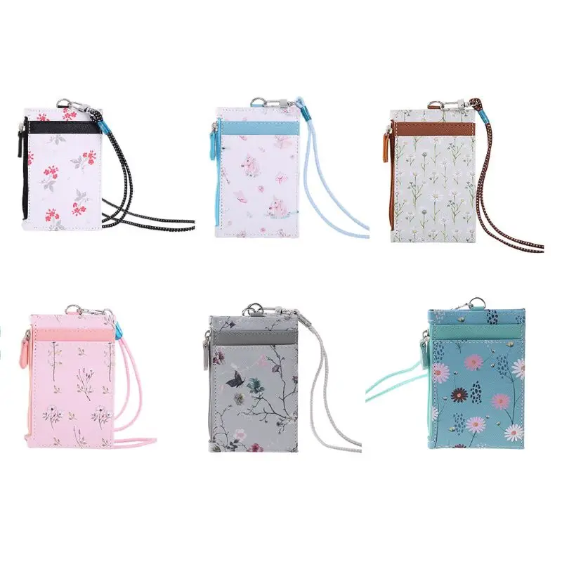 Модный женский портативный кожаный бейдж для удостоверения личности держатель