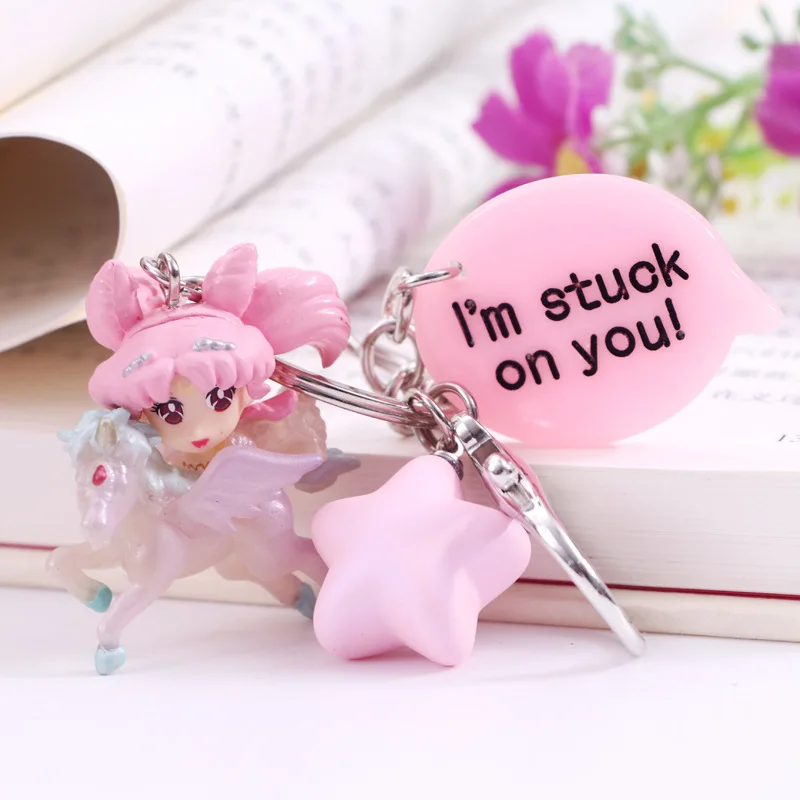 Милый янпанский аниме Сейлор брелок луна Черная Кошка Луна кукла кольцо для