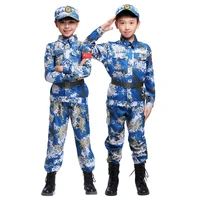 kids army military scouting uniform set camouflage coatpantshat training performance costume special forces clothing 100 185cm