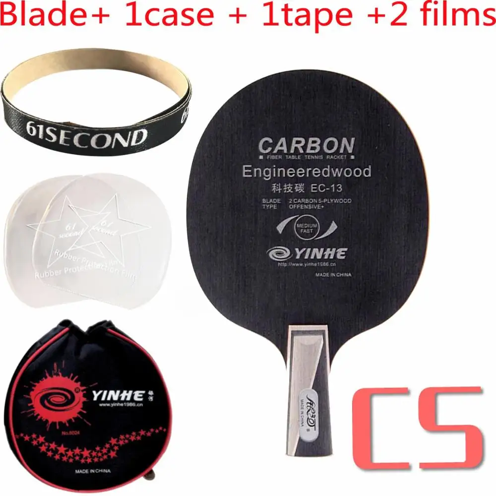CS with Y 1 case Галактика Млечный Путь Yinhe EC-13 Карбон EC 13 EC13 Engineeredwood OFF+ лезвие для настольного тенниса для ракетки для пинг-понга - Цвет: CS with Y 1 case