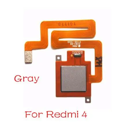 Для Xiaomi Redmi 6A 6 Pro/Redmi 4 Домашний считыватель пальцев Сканер отпечатков пальцев Главная кнопка гибкий кабель - Цвет: Redmi 4 Grey