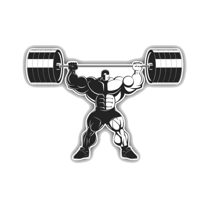 

Personality Weightlifter Silhouette Gym Car Stickers Motorcycle Decals Waterproof Sunscreen PVC 13cm X 9cm