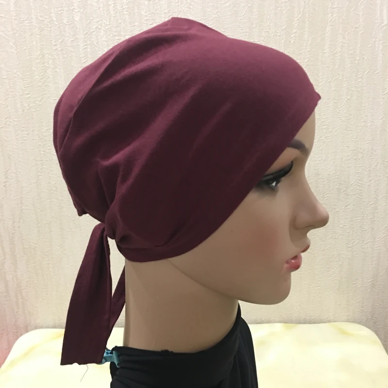 

Full Cover Inner Muslim Cotton Hijab Cap Islamic Head Wear Hat Underscarf Bone Bonnet Turkish Scarves Muslim Headcover