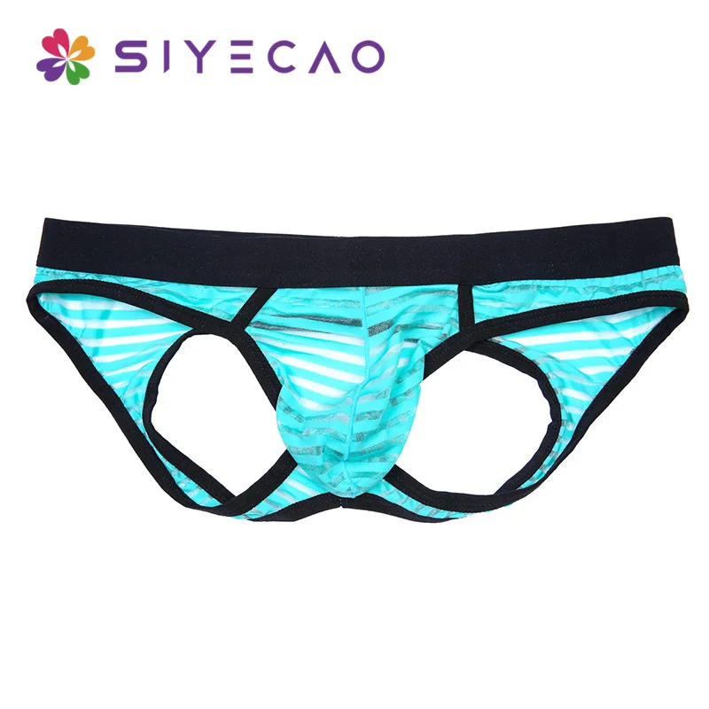 2019 Men Mesh Jockstrap Underwear G-Strings &amp Thongs Sexy Gay Penis Pouch Bikini Buttocks Hollow Low-waist Thong |