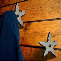 hot new stainless steel star dart shape wall hook organizer metal hooks for hanging clothes coat hanger home decor