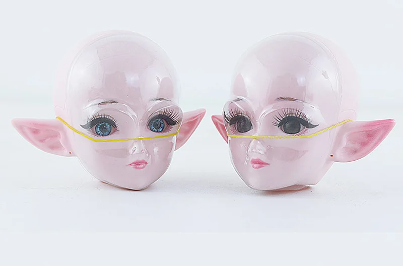 Практический макияж, голова куклы с демоном, уши лысые для 1/3 BJD, кукла как для 60 см, кукла DIY, косплей, аксессуары для девочек