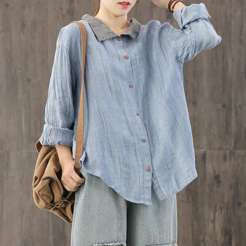 Max LuLu 2020 новые весенние корейские модные женские свободные топы льняные