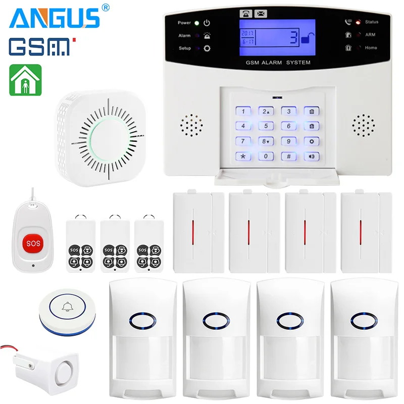 Alex Google Compatible Tuya Smart Alarm System with 110db Siren GSM Wifi PSTN 433mhz Wireless Home Burglar Security Alarms Kit D