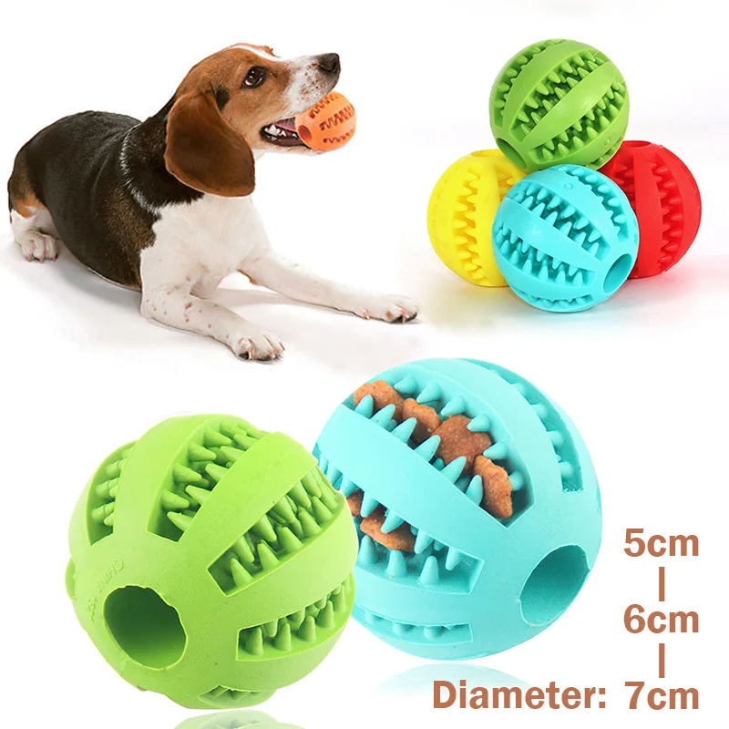 

Dog Chew Ball Toys Non Toxic Rubber Ball Interactive Toy Tooth Cleaning Small Big Sized Dog Elastic Watermelon Pet Accessories