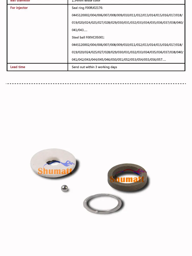 SHUMATT F00VC99002 инжектор ремонтные комплекты F 00V C99 002 for120 серии 6 цилиндровый двигатель F 00V C0 5001 стальной шар диаметр 1,34 мм