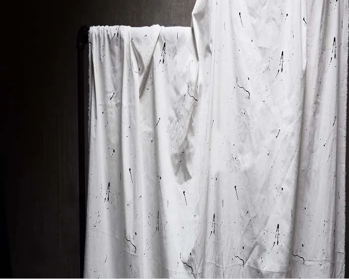 Платье-рубашка из хлопчатобумажной и льняной ткани с брызгами | Дом сад