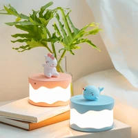 unicorn led cake lamp rechargeable timing dimming atmosphere light childrens bedroom bedside sleeping night light holiday gifts