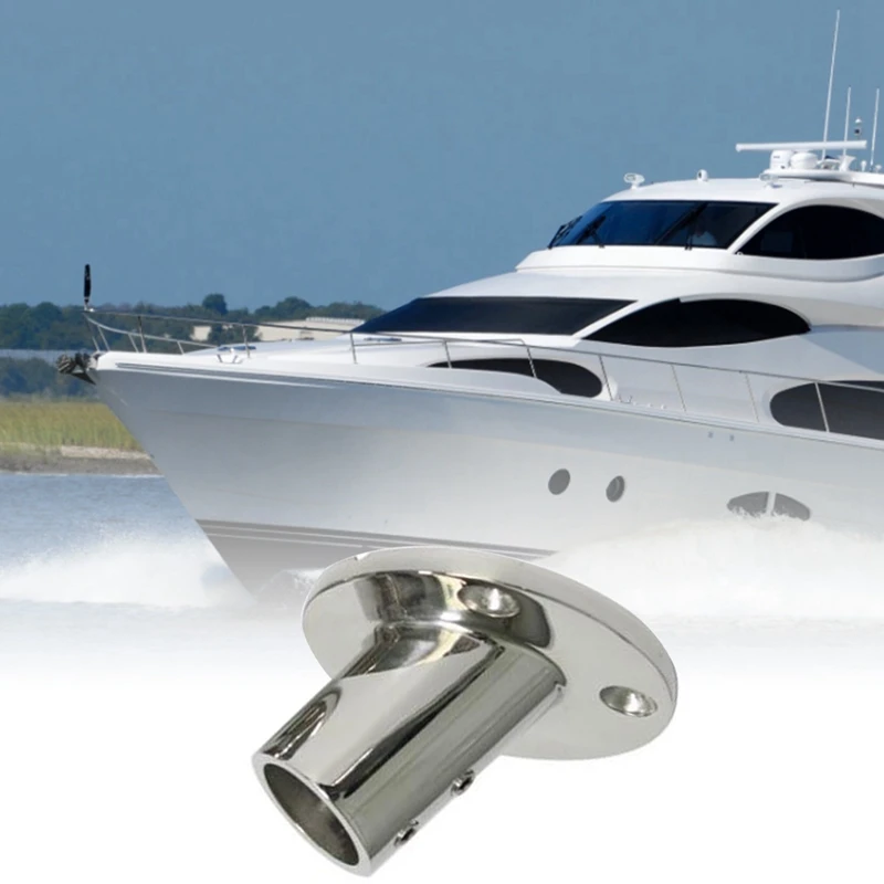 

Marine Stainless Steel 60 Degree 22mm 7/8 Inch Tube Round Base Hand Rail Railing Fitting Rowing Yachts Accessories