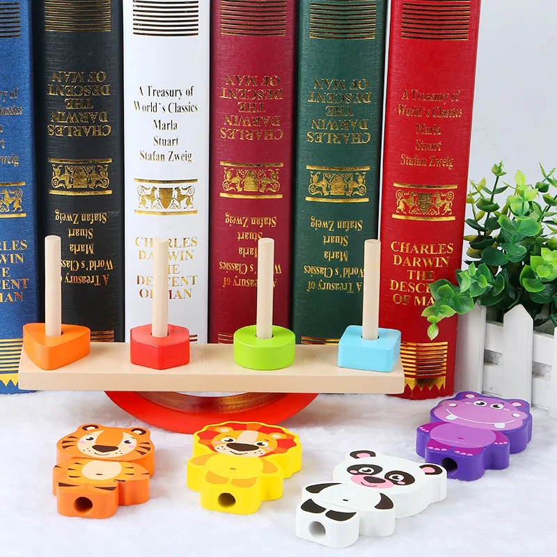 

Balance Game Blocks Animals Kids Balancing Building Blocks Educational Toy for 2-4 Year Old Kid