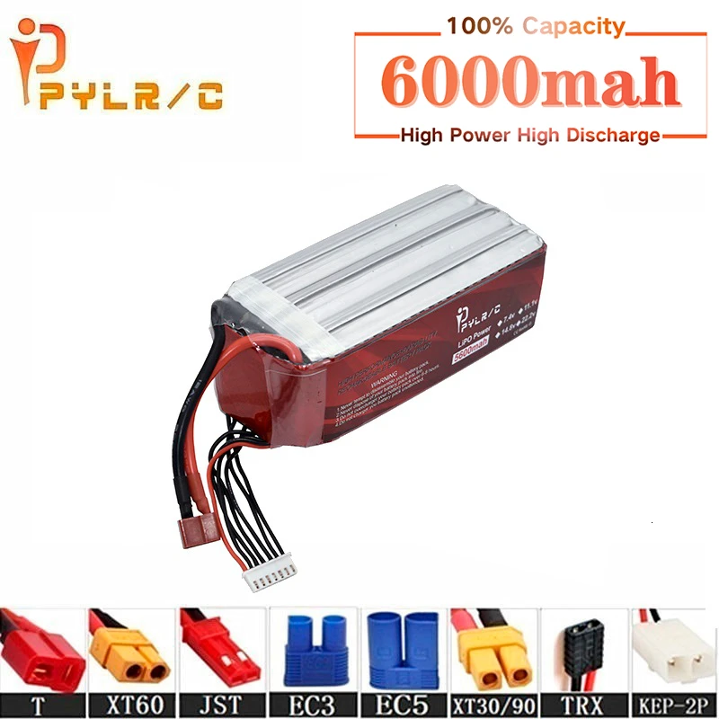 Высокая скорость 22 2 v 6000mAh литий-полимерный Батарея для радиоуправляемого