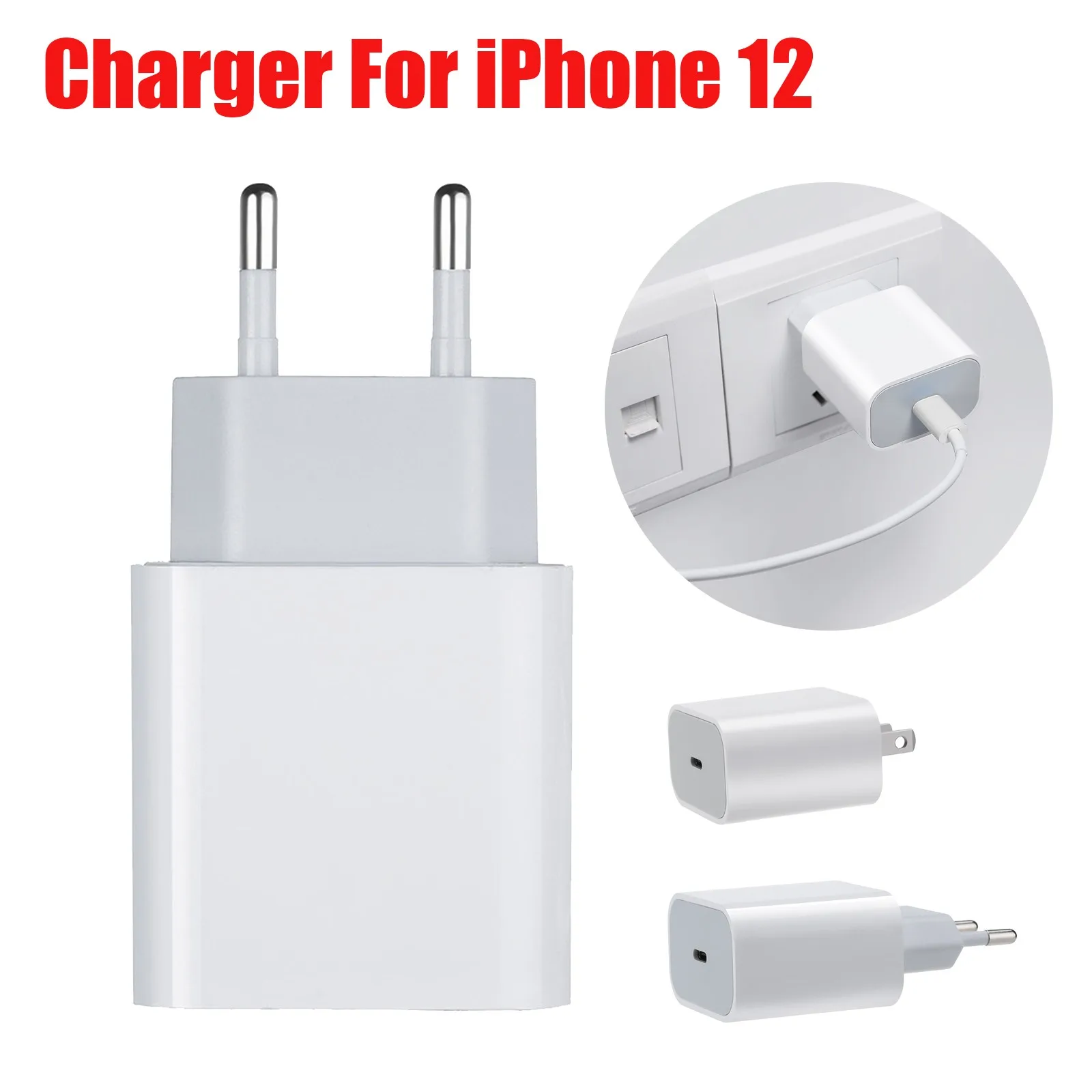 18 Вт PD USB Type C быстрое зарядное устройство адаптер для iPhone 12 Быстрая зарядка EU US