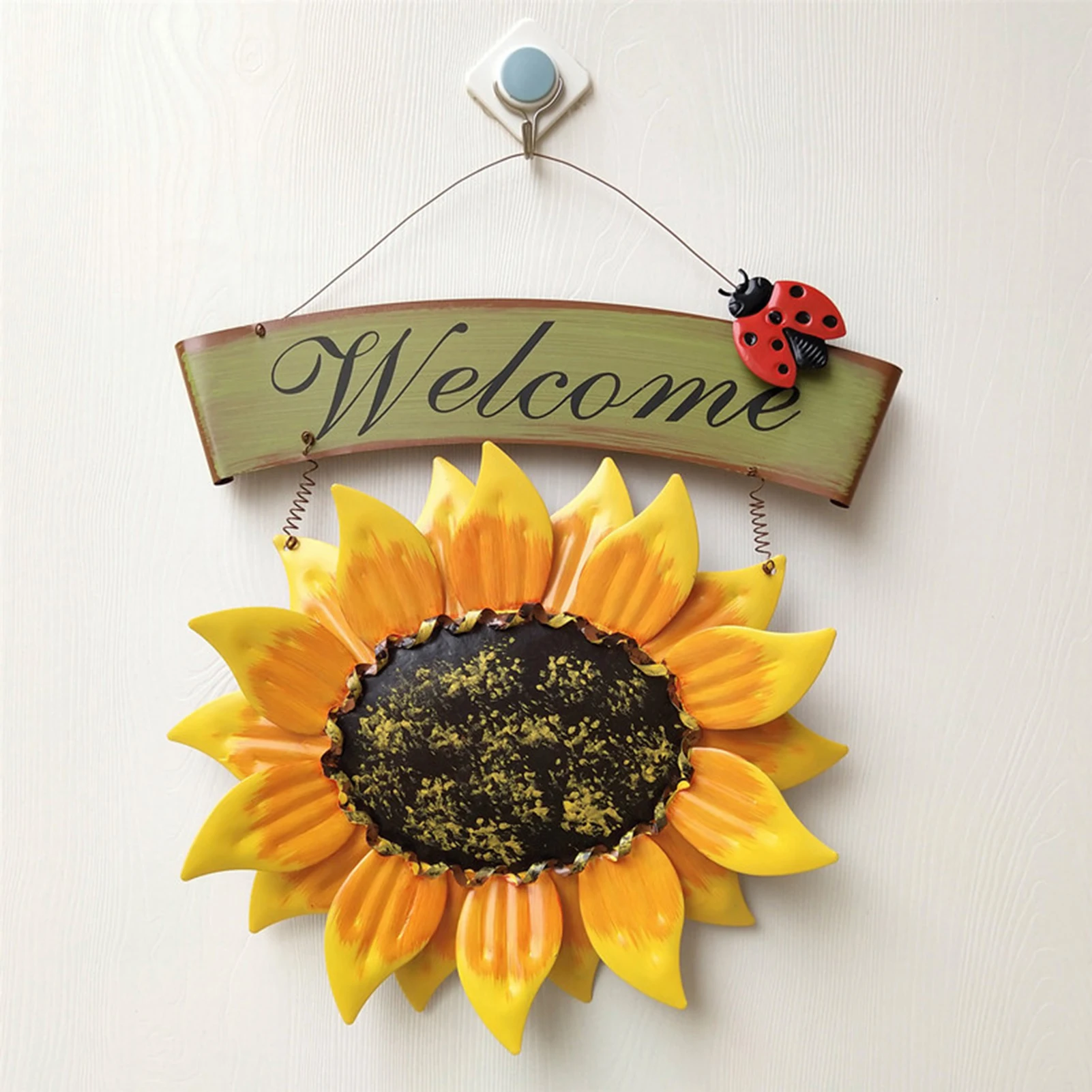 

Suower Welcome Sign Hanging Ornament Wall Art Decoration for Farmhouse Home Garden Courtyard Decoration Welcome