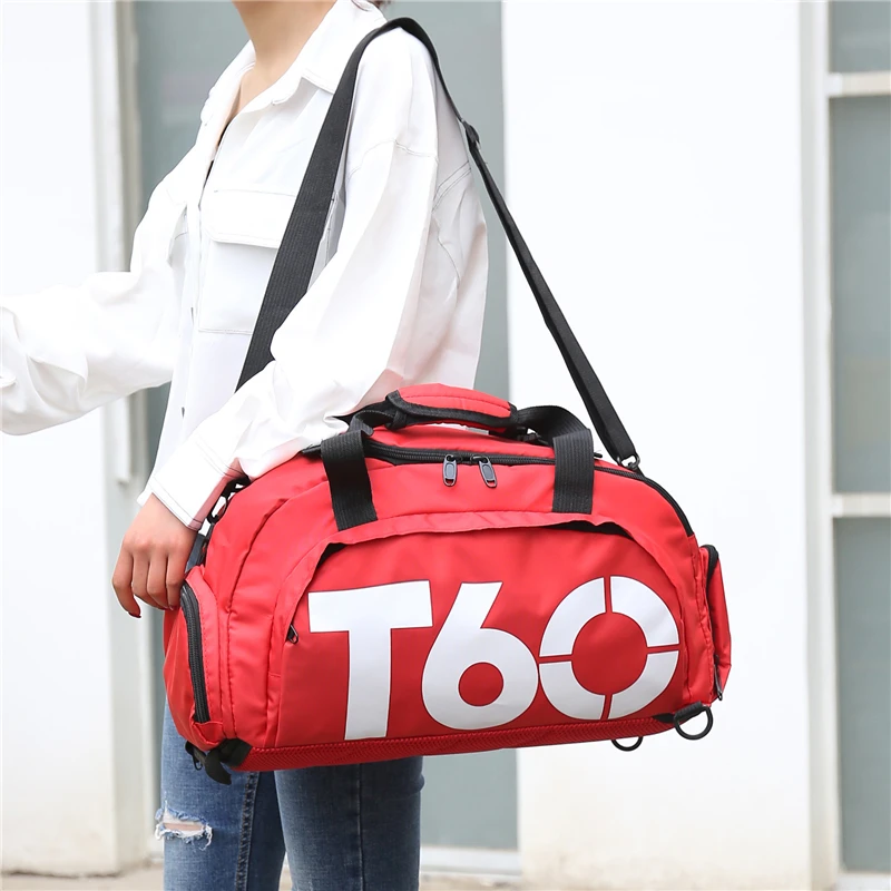 

Women Sports Bag Gym Men Fitness Waterproof Outdoor Separate Space For Shoes Pouch Rucksack Hide Backpack T60