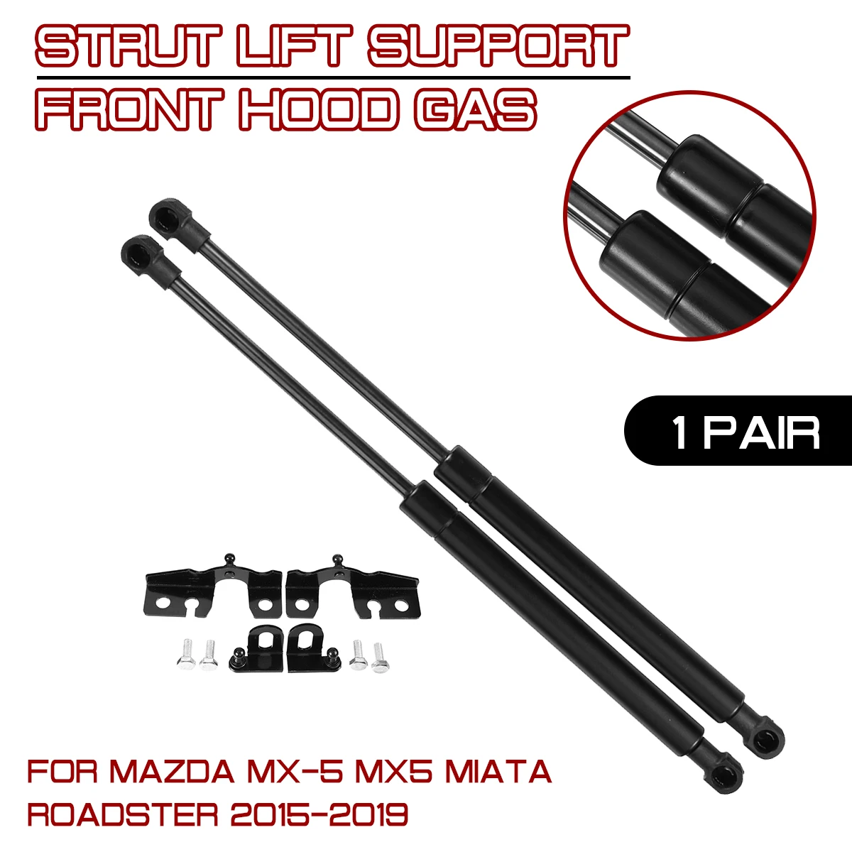 Car Front Engine Cover Hood Shock Lift Struts Arm Gas Spring Bracket Bar Support Rod For Mazda MX-5 MX5 Miata Roadster 2015-2019