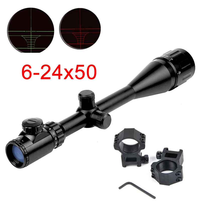 B BESTSIGHT тактический прицел 6-24X50 AOE красный зеленый с подсветкой Crosshair прицел оптический прицел охотничьи прицелы