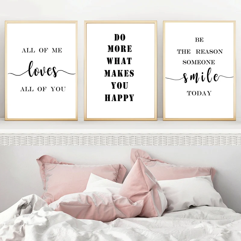 Скандинавская Картина на холсте вдохновляющая цитата Минималистичная печать