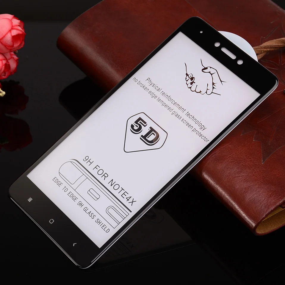 5D закаленное стекло для Xiaomi Redmi Note 4X 32 gb полное покрытие Xiomi Redmi4x Note4X стекло для Xiaomi Redmi Note 4X защита экрана