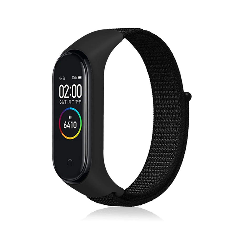 14 black Pulseira mi band 4 ремешок для xiaomi mi band 4 3 спортивный нейлоновый ремешок для часов дышащий браслет ремешок для часов Смарт часы аксессуары 4 - Цвет ремешка: 14 black