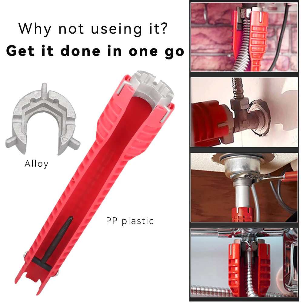 8 в 1 ключ для раковины монтажный инструмент Сантехнический ручной унитаз ванной