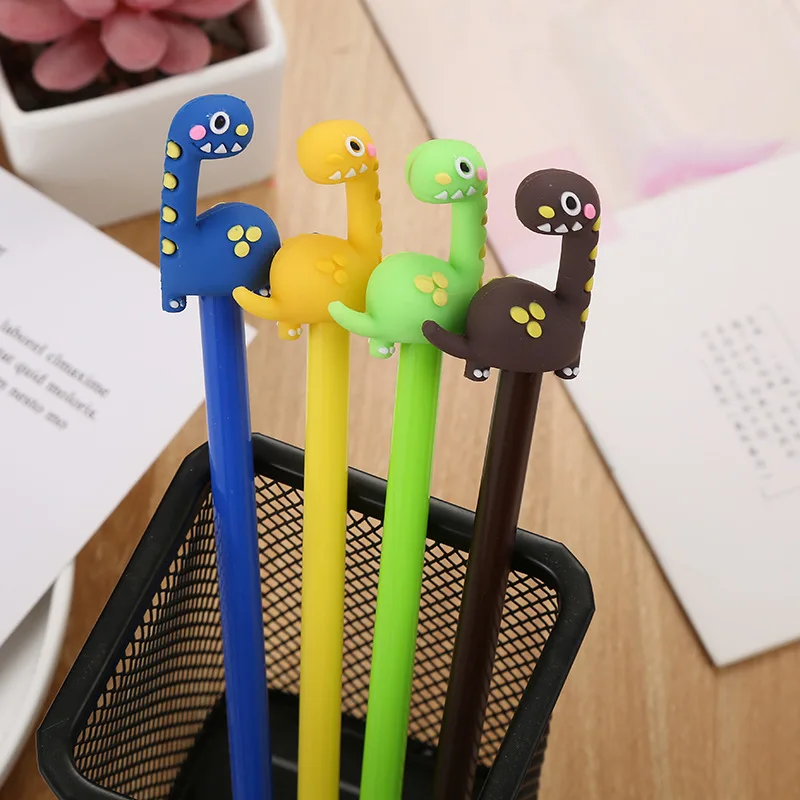 

1pcs Cute Dinosaur Gel Pen Cartoon Student Stationery Cute Pens Kawaii School Supplies 0.5mm Black Ink Canetas