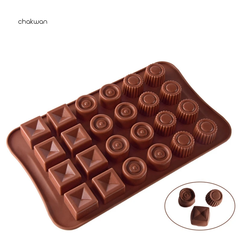 DIY формы для выпечки 24 полости силиконовые шоколада антипригарные тортов желе и