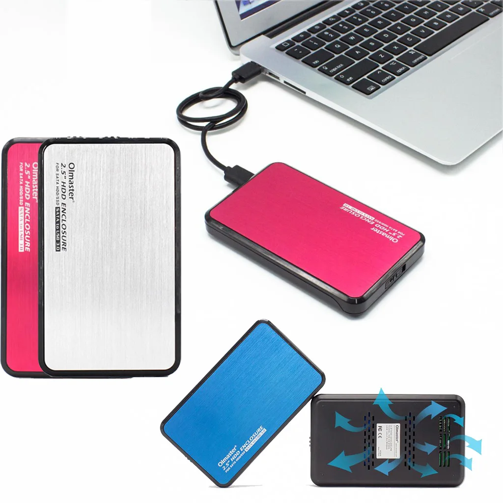 

2,5 дюйма SATA внешний жесткий диск HDD/SSD Корпус Для Хранения Чехол USB3.0 для ПК