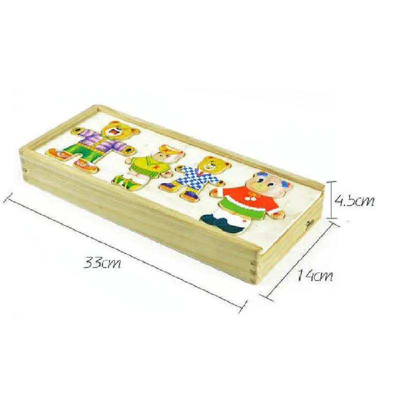 4 медведя одежда для переодевания игрушки детское раннее образование Alpinia Oxyphylla