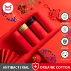 Боксеры MiiOW мужские из органического хлопка, комплект нижнего белья, дышащие трусы, шорты-боксеры, новогодние красные