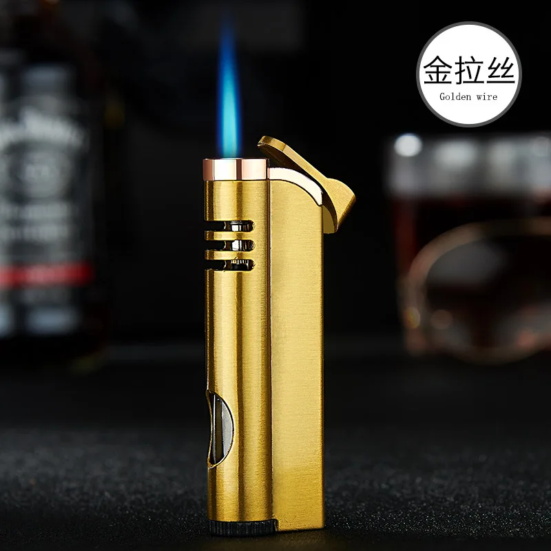 Torch Windproof Cigar Lighter Turbo 1 Jet Butane Gas cigarette Metal pocket For Kitchen Blue heavy Flame JX39 | Дом и сад