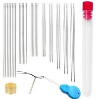 nonvor 30 pieces stainless steel beading needles set big eye needles and long straight needles jewelry making bracelet necklace