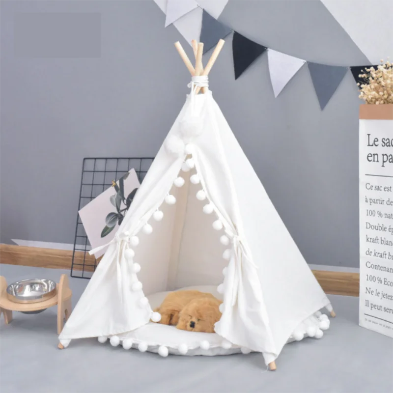 Домик для домашних животных милая палатка собак снаружи дом питомник моющаяся