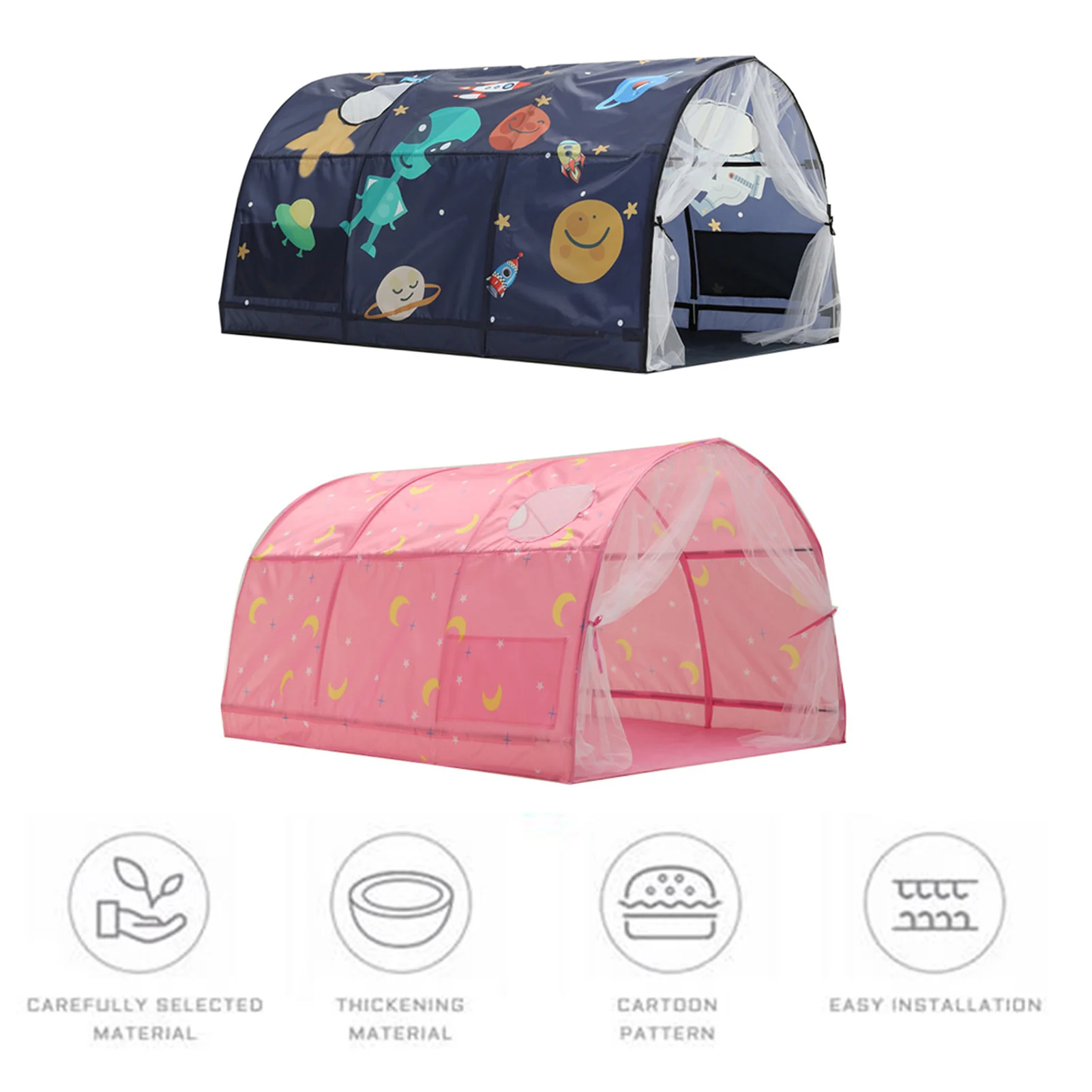 

Children's Play Tent Stars Moon And Space Bed Canopy Children's Bed Mosquito Net Bed Tent Boy Girl