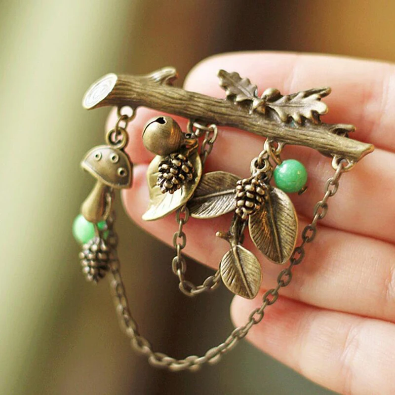 1 шт. Винтаж кедровый орех брошь литературный сосна фрукты корсаж свежий шишка